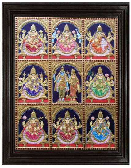 tmpooja-Ashtalakshmi-tanjore-painting-online-mega-pooja-store