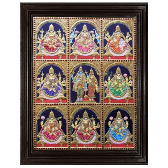 tmpooja-Ashtalakshmi-tanjore-painting-online-mega-pooja-store