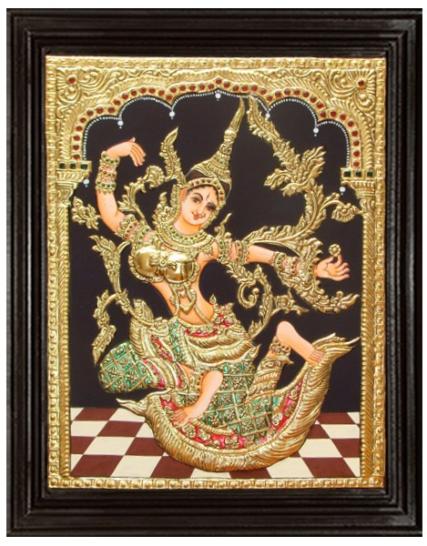 tmpooja-Dancing Women-tanjore-painting-online-mega-pooja-store