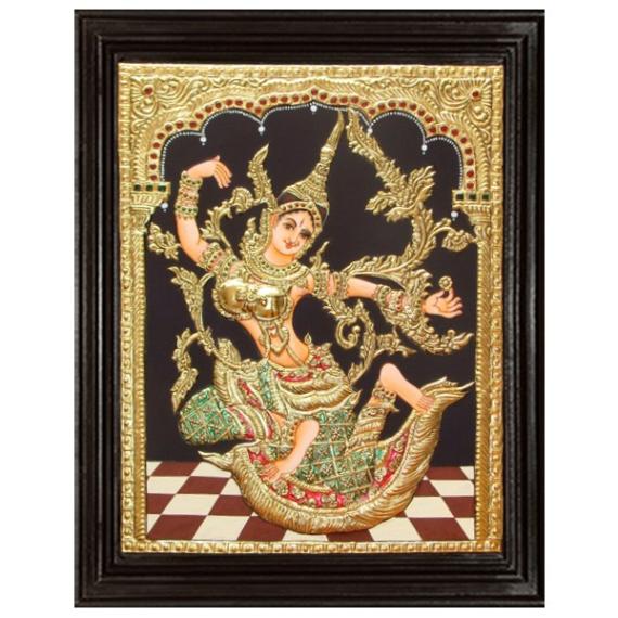 tmpooja-Dancing Women-tanjore-painting-online-mega-pooja-store