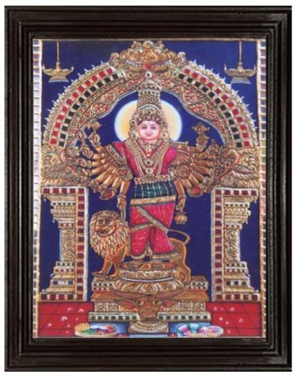 tmpooja-Goddess Amman-tanjore-painting-online-mega-pooja-store