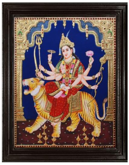 tmpooja-Goddess Kaali 2-tanjore-painting-online-mega-pooja-store