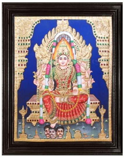 tmpooja-Goddess amman2-tanjore-painting-online-mega-pooja-store