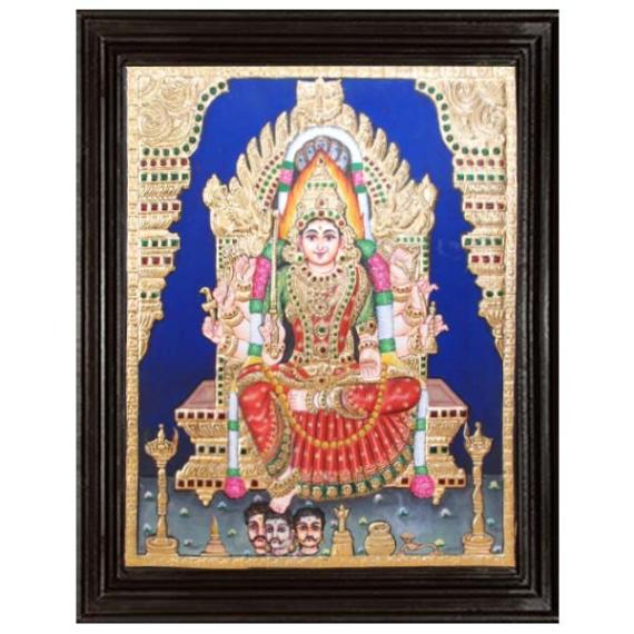 tmpooja-Goddess amman2-tanjore-painting-online-mega-pooja-store