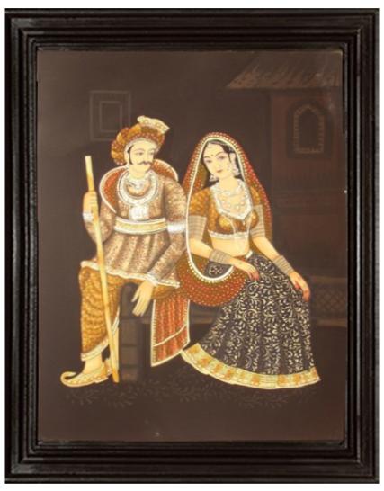 tmpooja-King Queen-tanjore-painting-online-mega-pooja-store