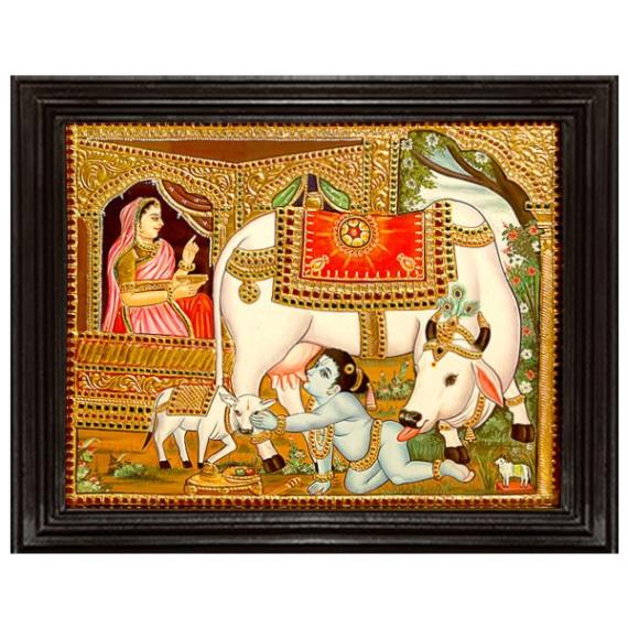 tmpooja-Komatha Krishna-tanjore-painting-online-mega-pooja-store