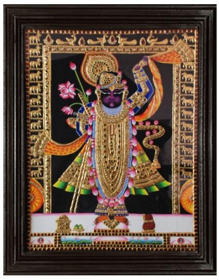 tmpooja-Krishna-tanjore-painting-online-mega-pooja-store