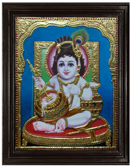 tmpooja-Krishna10-tanjore-painting-online-mega-pooja-store