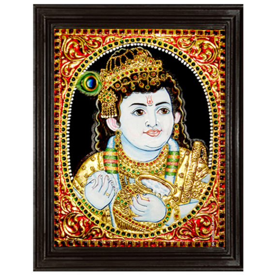 tmpooja-Krishna12-tanjore-painting-online-mega-pooja-store