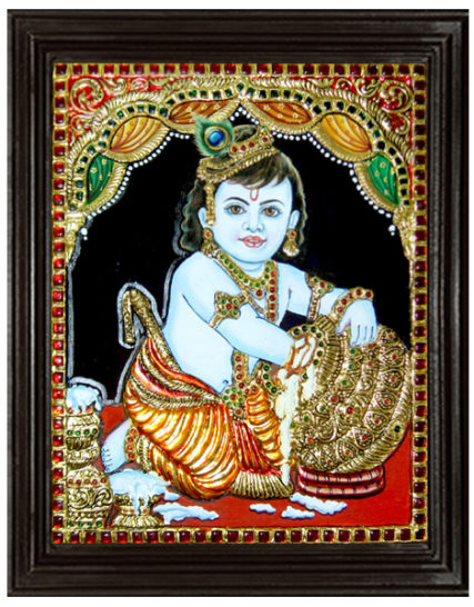 tmpooja-Krishna14-tanjore-painting-online-mega-pooja-store