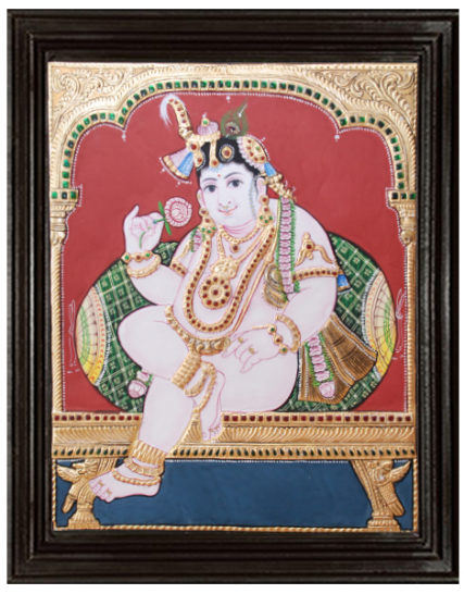 tmpooja-Krishna15-tanjore-painting-online-mega-pooja-store