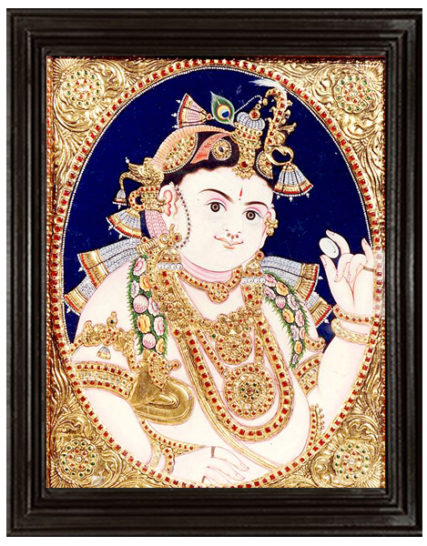 tmpooja-Krishna3-tanjore-painting-online-mega-pooja-store