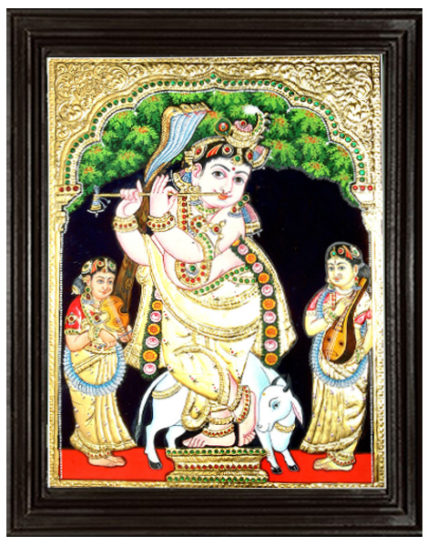 tmpooja-Krishna6-tanjore-painting-online-mega-pooja-store