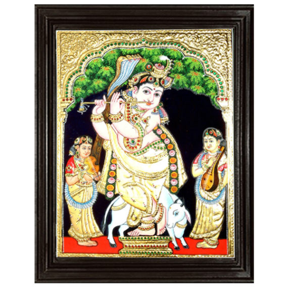 tmpooja-Krishna6-tanjore-painting-online-mega-pooja-store