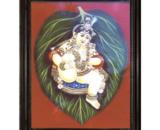 tmpooja-Leaf Krishna-tanjore-painting-online-mega-pooja-store