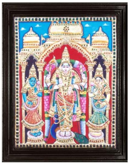 tmpooja-Lord Muruga5-tanjore-painting-online-mega-pooja-store