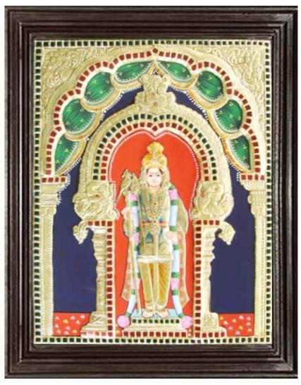 tmpooja-Lord Muruga7-tanjore-painting-online-mega-pooja-store