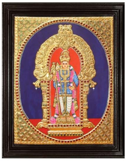 tmpooja-Lord Muruga9-tanjore-painting-online-mega-pooja-store