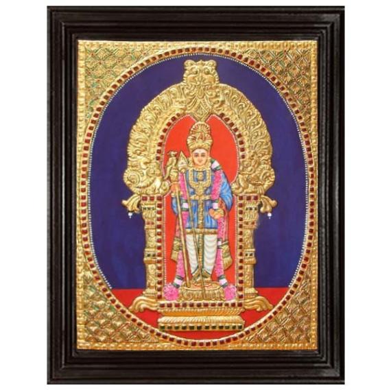 tmpooja-Lord Muruga9-tanjore-painting-online-mega-pooja-store