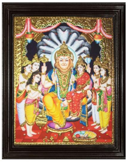 tmpooja-Lord Narasimmah2-tanjore-painting-online-mega-pooja-store