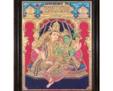 tmpooja-Lord Shiva Shakti-tanjore-painting-online-mega-pooja-store