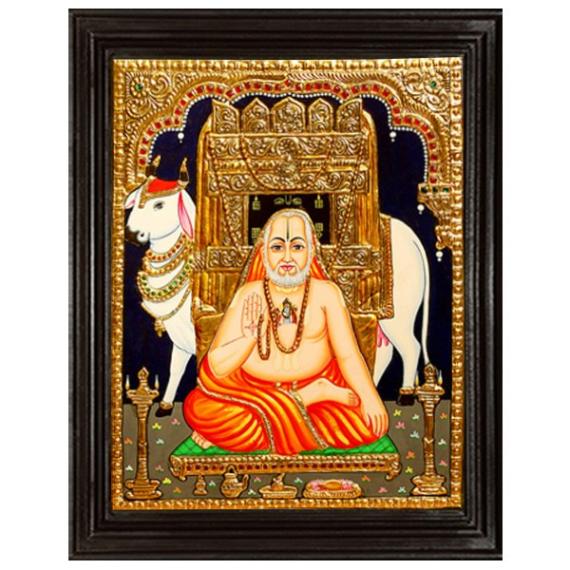 tmpooja-Lord Sri Ragavendra-tanjore-painting-online-mega-pooja-store