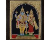 tmpooja-Lord Vishnu lakshmi-tanjore-painting-online-mega-pooja-store