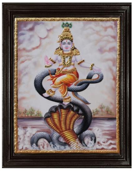 tmpooja-Lord Vishnu2-tanjore-painting-online-mega-pooja-store