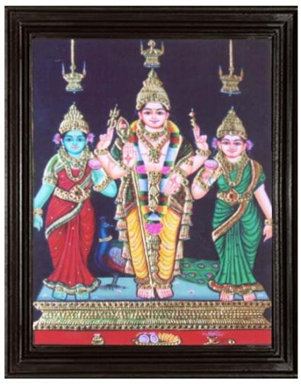 tmpooja-Lord muruga4-tanjore-painting-online-mega-pooja-store