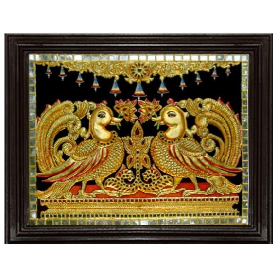 tmpooja-Peacocok-tanjore-painting-online-mega-pooja-store