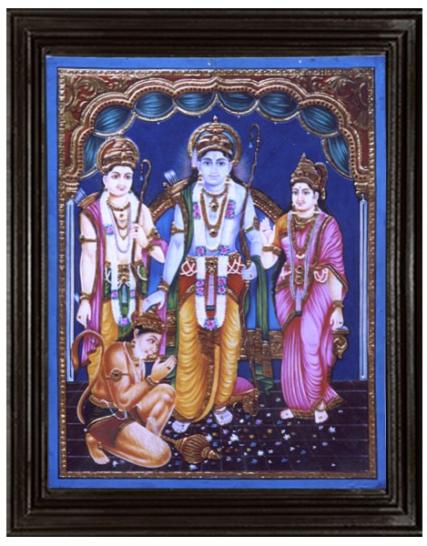 tmpooja-Seetha raama-tanjore-painting-online-mega-pooja-store