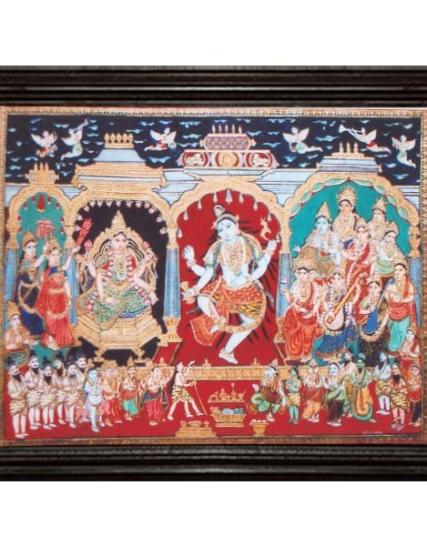 tmpooja-Shiva Thaandavam-tanjore-painting-online-mega-pooja-store