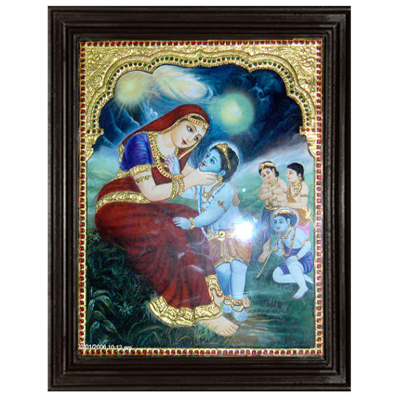 tmpooja-yasotha Krishna-tanjore-painting-online-mega-pooja-store