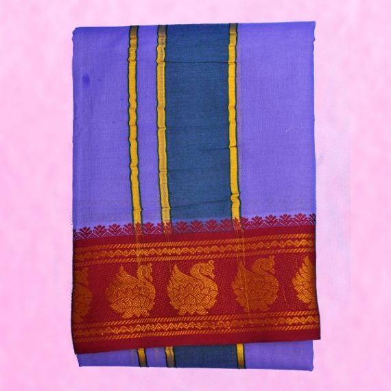 tm-tmpooja-vastram-blue-color-cotton-4inches-red-border-material-products-store-marketed-by-kalpatharu-inc-thirumurugan-puja-online-mega-stores-yellow-divine-inc