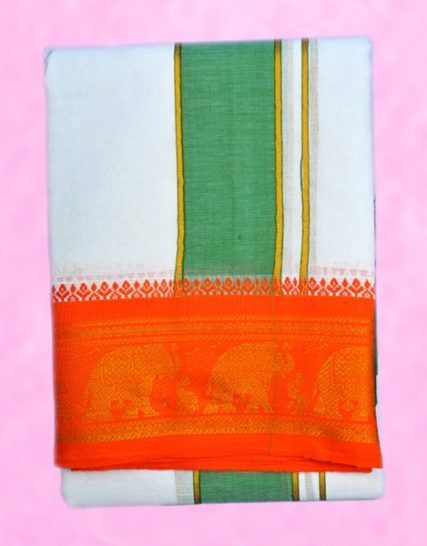 tm,tmpooja,pooja,vastram,Size9x5,Border,inches4,materiol,cotton,white,orange,red,green,blue,thirumurugan,pooja,product,marketet,by,kalpatharu,inc,the,online,mega,pooja,store