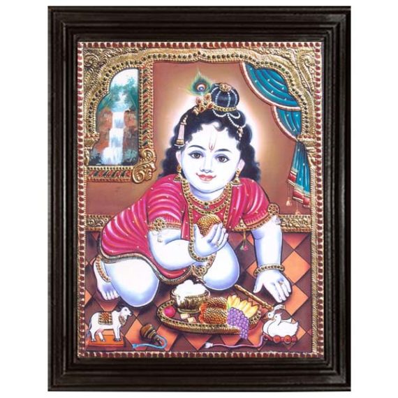 tmpooja-Krishna30-tanjore-painting-online-mega-pooja-store
