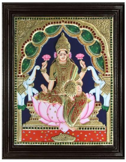 tmpooja-Lakshmi3-tanjore-painting-online-mega-pooja-store